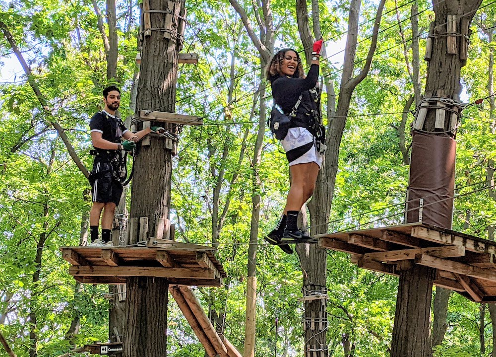 RTT students build trust on a ropes course