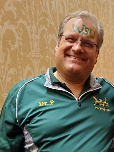 Dr. Phil Pokorski with WSU painted on his forehead