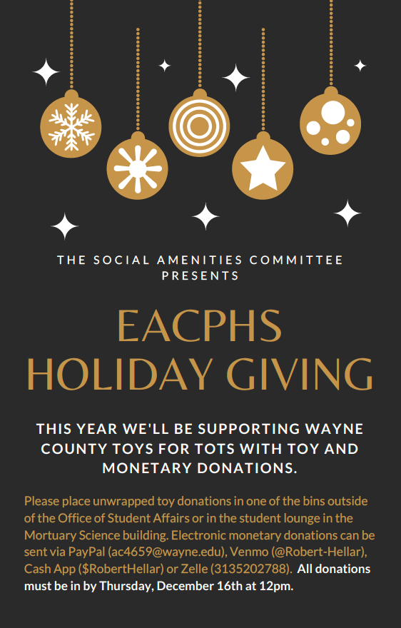EACPHS Holiday Giving flyer