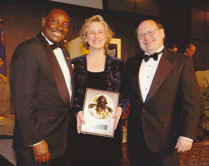 Peter and Karen Frade with former WSU President Irv Reid