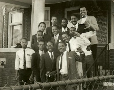 Charles Washington with his Alpha Phi Alpha brothers