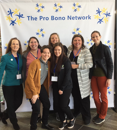 DPT students and faculty at a Pro Bono Network event