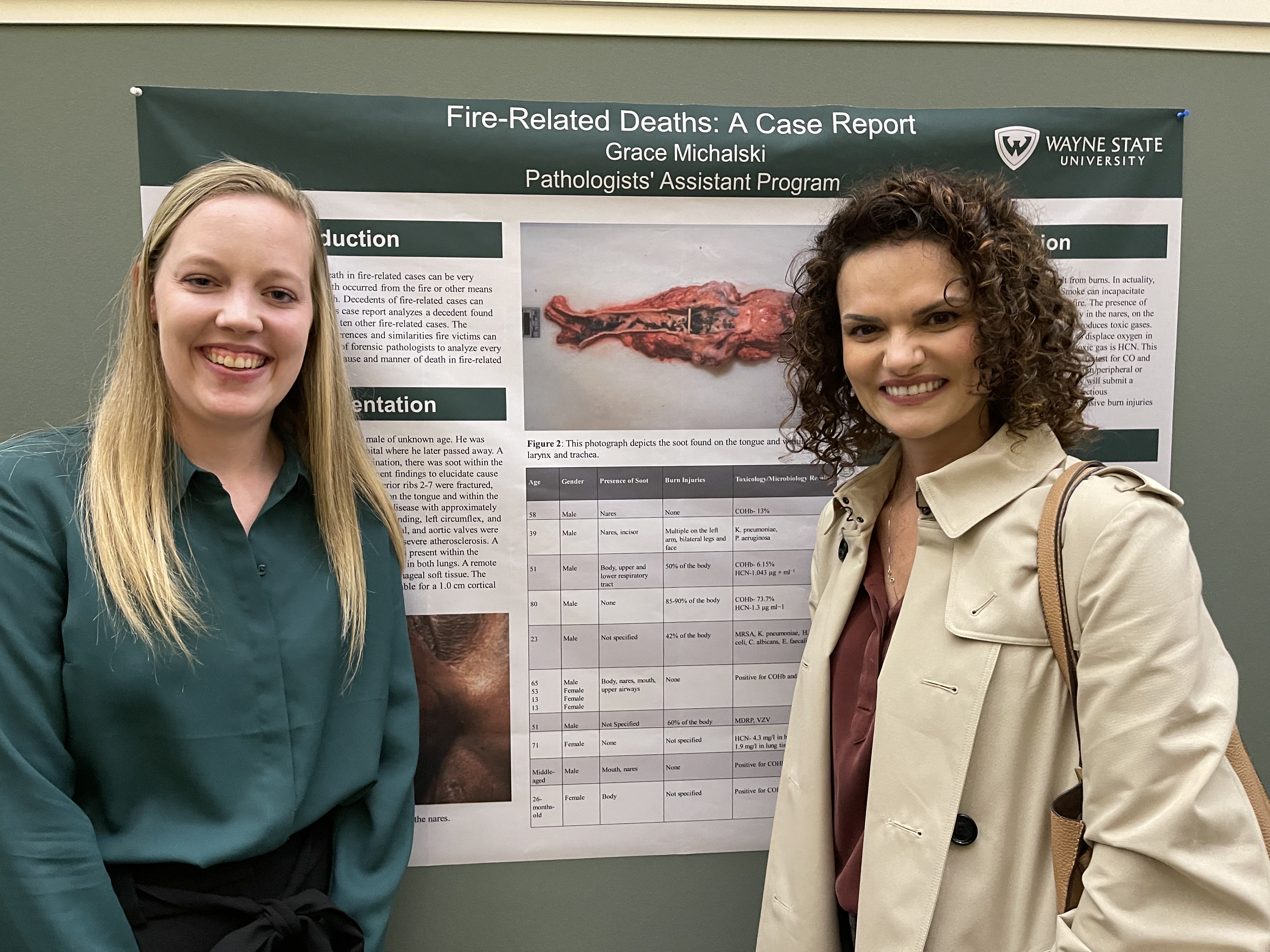 Lou Kramer with Grace Michalski during College Research Day