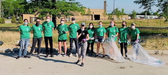 Pathologists' assistant students from Wayne State clean up the city
