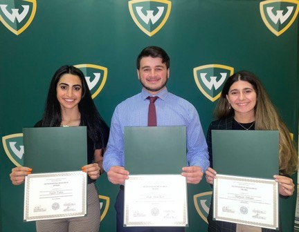Taylor Takla, Zade Abou-Rass and Maryam Abbawi received Best Poster Awards at the EACPHS College Research Day in October 2022.